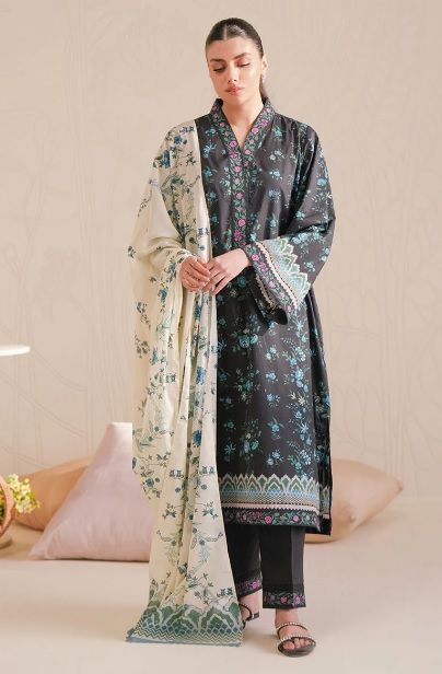 AQUA GRACE - 3 PIECE PRINTED LAWN SUIT - DIGITAL PRINT