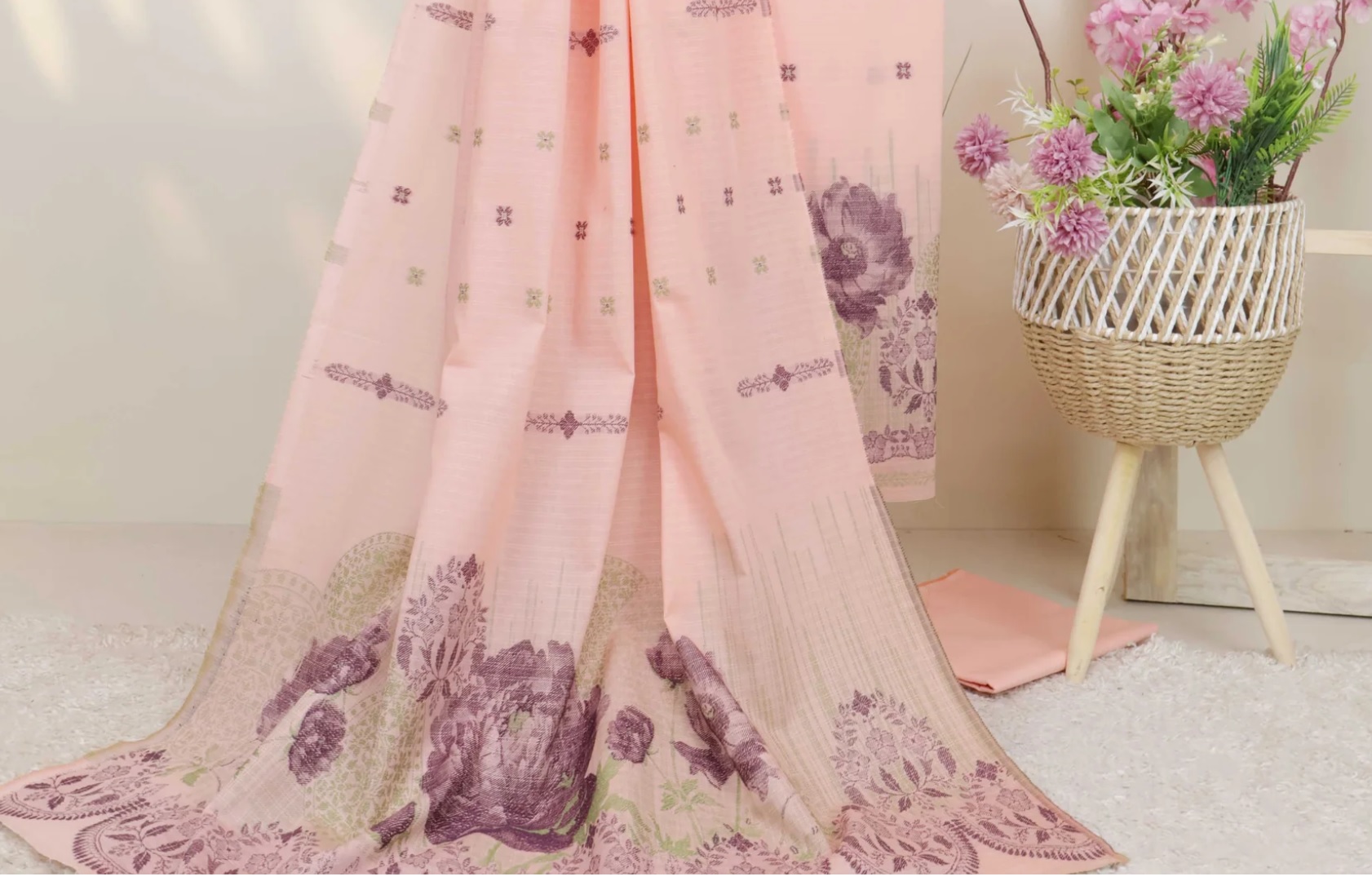Lawn Jacquard Suit V5D02