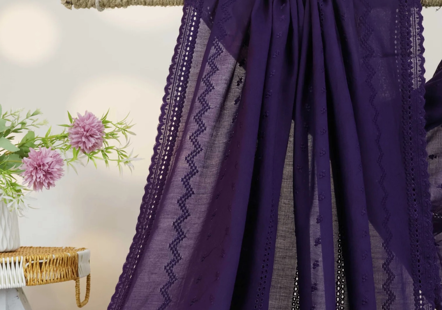 Embroidered Lawn Shawl 3787E