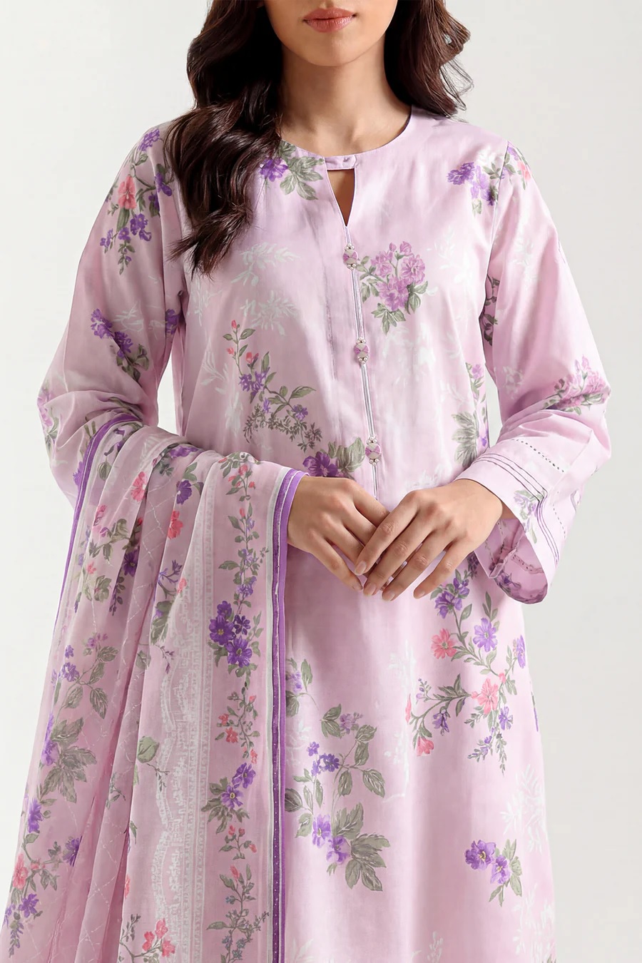 Unstitched Printed Lawn 3 Piece