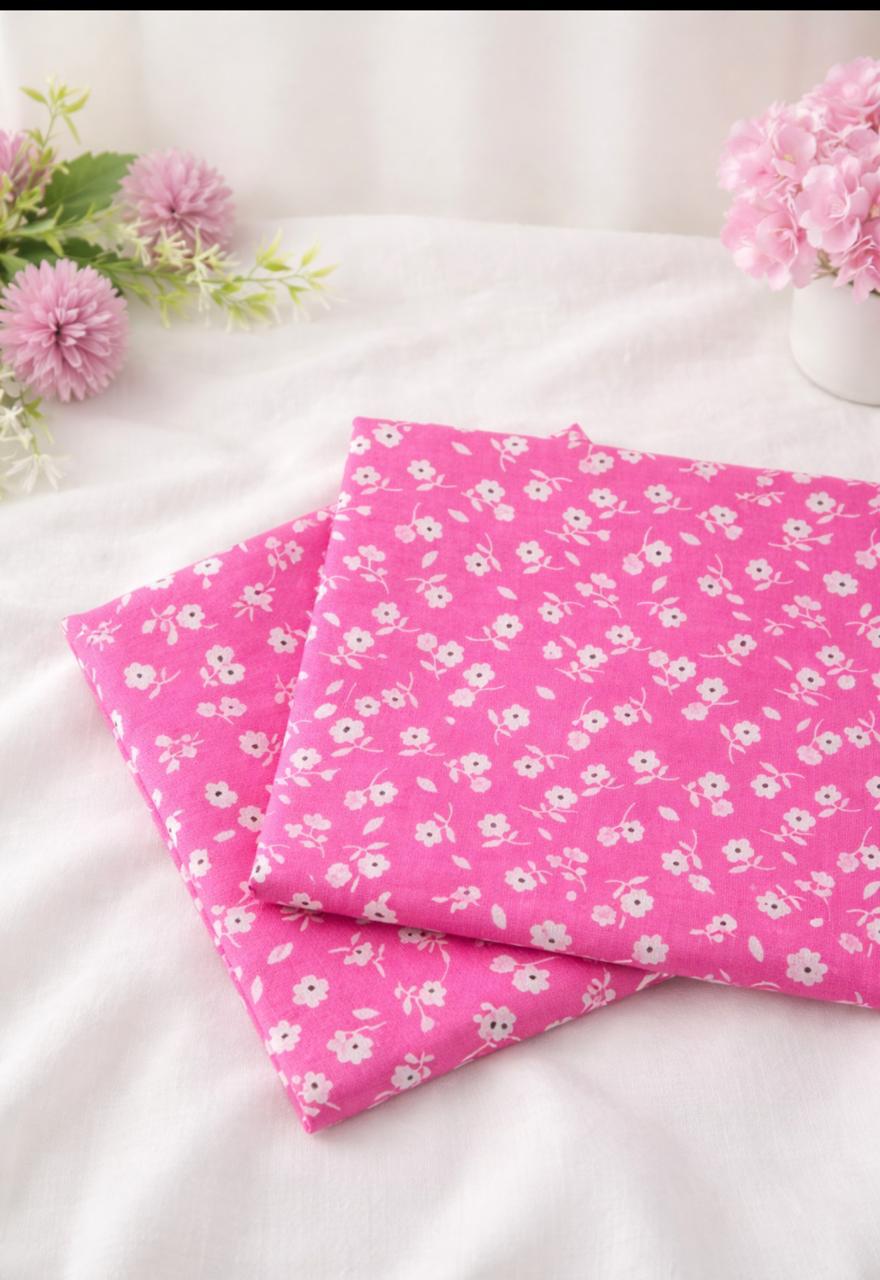 2 Pcs  – Printed Lawn  - Royal Pink